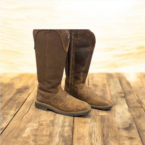 Brown Leather Justin’s Snake resistant Men's Boots - Picture 1 of 12